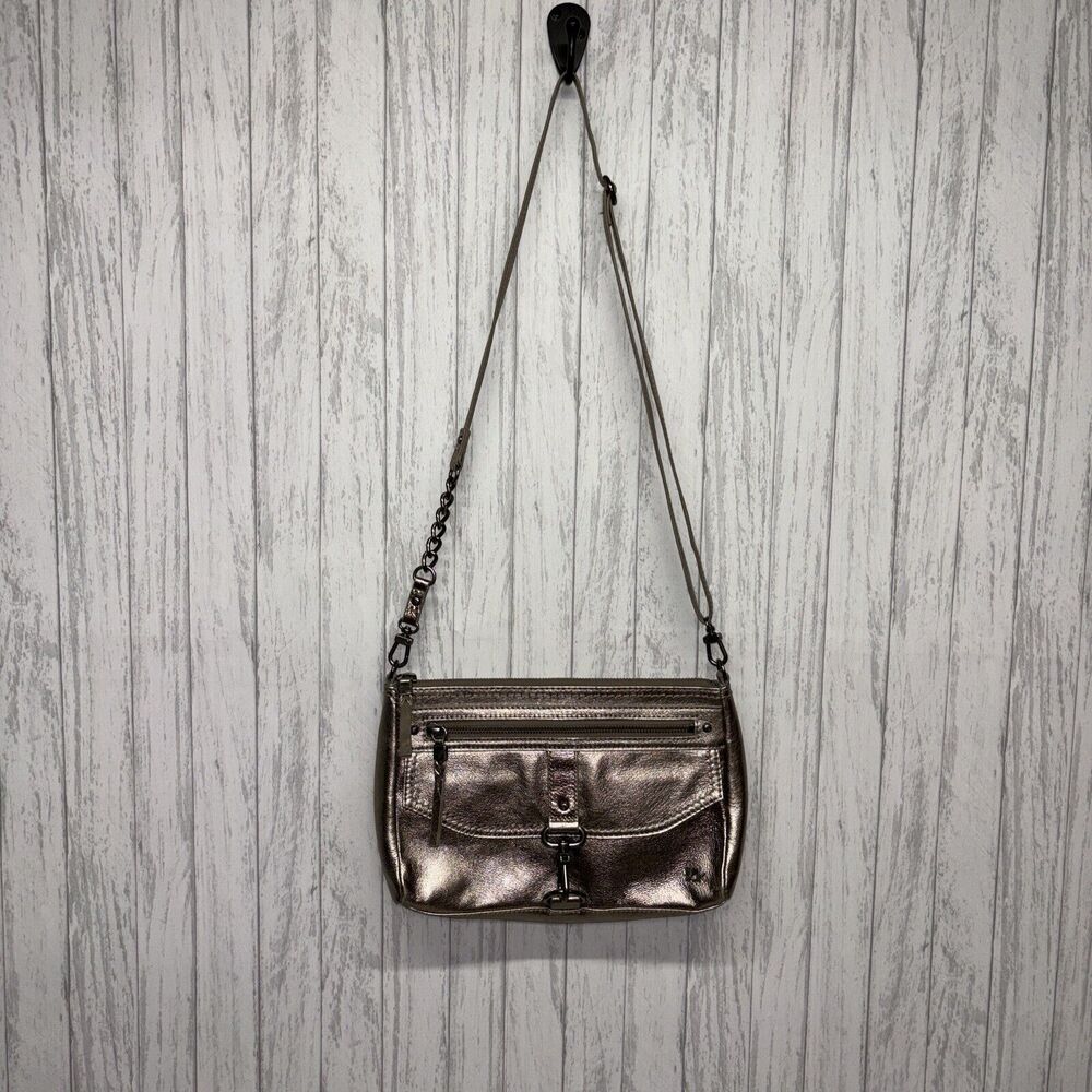 Womenโs The Sak Ventura Metallic Gold Handbag EUC